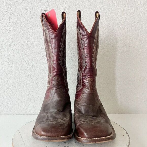 Rod Patrick Mens Cowboy Boots Size 11.5EEE Brown Leather Western Square Toe $695 - Picture 5 of 11